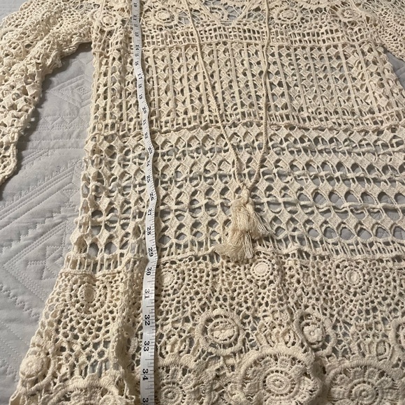 Chic Crochet Swim Cover-Up in Cream - Picture 7 of 8